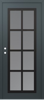 Diamond C16 36" x 80" anthracite/anthracite frosted Glass Panel black RHI