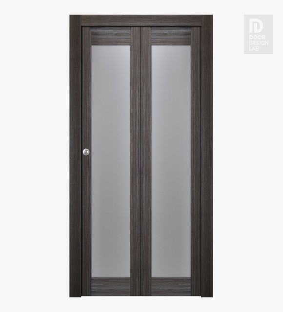 Palladio 207 Vetro Gray Oak Bi-folding doors