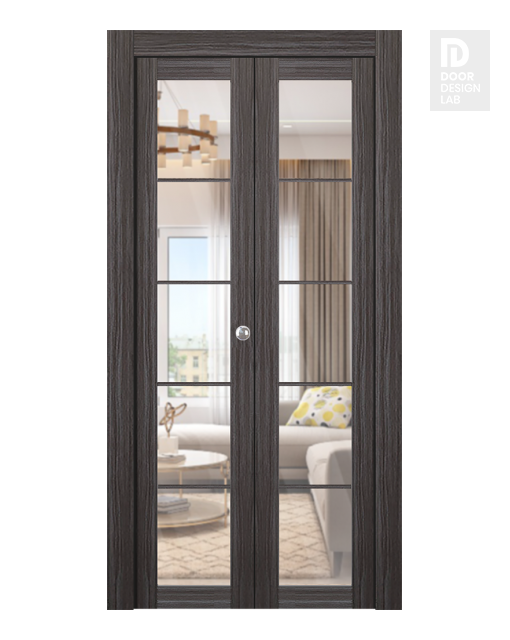Avon 8 Lite Clear Vetro Veralinga Oak Bi-folding doors