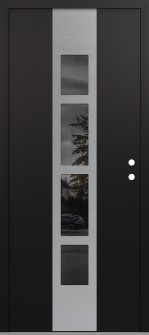 DIAMOND A10 36" X 80" BLACK/BLACK MIRRORED GLASS PANEL STAINLESS STEEL LHI