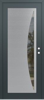 Diamond C13 36" x 80" anthracite/anthracite clear Glass Panel stainless steel LHI