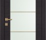 Avanti 202 4H Gold Strips Vetro Black Apricot Modern Interior Door by Belldinni
