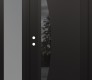 Modern Steel Front Door Diamond C13 52" x 80" black/black mirrored Glass Panel black RHI with Sidelite frosted Glass