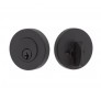 EMTEK MODERN DISC DEADBOLT DOUBLE CYLINDER 8323 FLAT BLACK US19 for Steel Front Doors