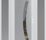 Modern Steel Front Door Diamond C4 68" x 80" white/white clear Glass Panel stainless steel LHI with 2 Sidelites frosted Glass