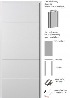 RTA LIKE A PREHUNG DOOR ARVIKA POLAR WHITE 30" X 80" X 1 3/4" SOLID CORE