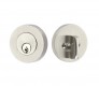 EMTEK MODERN DISC DEADBOLT SINGLE CYLINDER 8423 SATIN NICKEL US 15 for Steel Front Doors