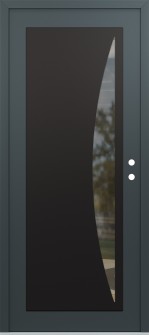 Diamond C13 36" x 80" anthracite/anthracite clear Glass Panel black LHI