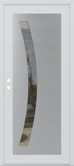 Diamond C4 36" x 80" white/white clear Glass Panel stainless steel RHI