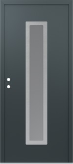 DIAMOND A11 36" X 80" ANTHRACITE/ANTHRACITE FROSTED GLASS PANEL STAINLESS STEEL RHI