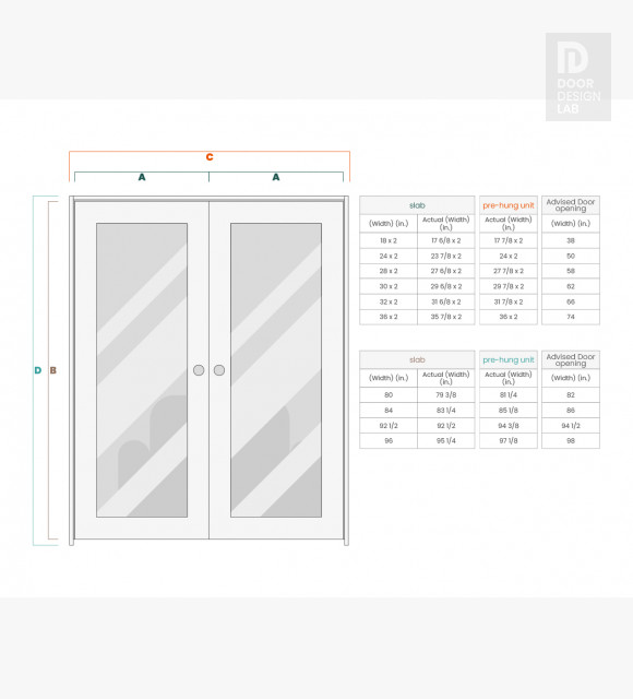 Modern interior door Smart Pro 10 Lite Vetro Polar White Double for ...