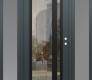 Modern Steel Front Door Diamond C15 64" x 80" anthracite/anthracite clear Glass Panel black LHI with 2 Sidelites frosted Glass