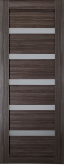 DOOR SLAB LEORA VETRO GRAY OAK 18" X 80" X 1 9/16" FROSTED GLASS