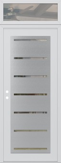 Diamond C11 36" x 96" white/white clear Glass Panel stainless steel RHI with Transom clear Glass