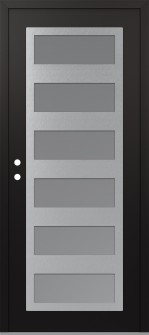 Diamond C9 36" x 80" black/white frosted Glass Panel stainless steel RHI