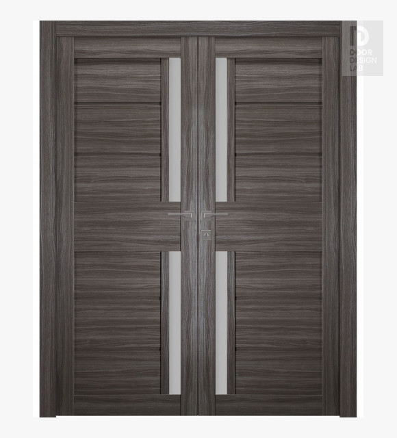 Esta Vetro Gray Oak Double doors