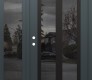 Modern Steel Front Door Diamond C14 52" x 80" anthracite/anthracite mirrored Glass Panel black RHI with Sidelite mirrored Glass