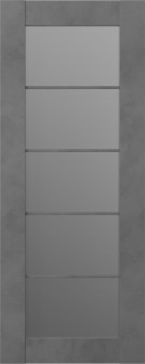 DOOR SLAB AVON 5 LITE VETRO DARK URBAN 28" X 92 1/2" X 1 3/4"