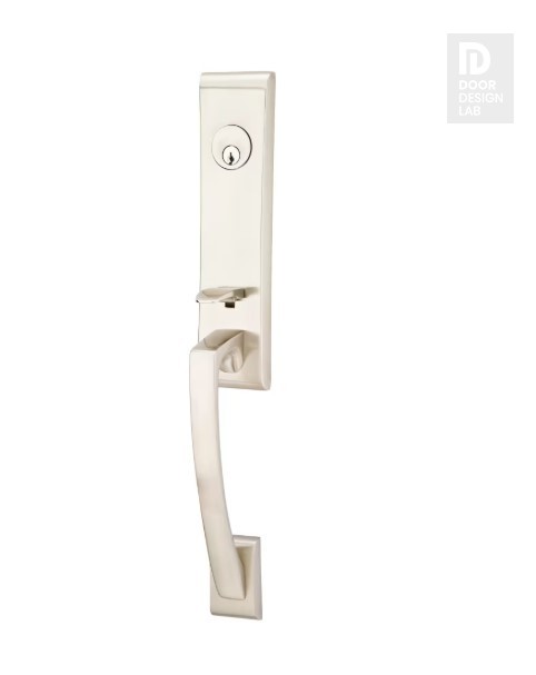 EMTEK APOLLO SINGLE CYLINDER KEYD 4815 SATIN NICKEL US15 for Steel Front Doors