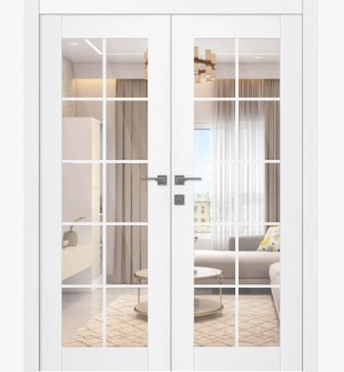 Palladio 10 Lite Clear Vetro Bianco Noble Double doors
