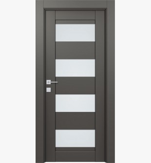 Della Vetro Gray Matte Hinged doors