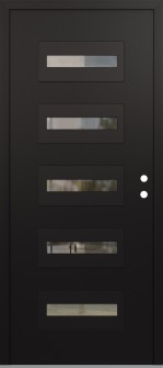 Diamond D4 36" x 80" black/black clear Glass Panel black LHI