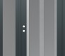 Modern Steel Front Door Diamond C14 48" x 80" anthracite/anthracite frosted Glass Panel stainless steel RHI with Sidelite frosted Glass