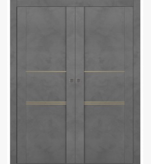 Avon 01 3H Gold Dark Urban Double pocket doors