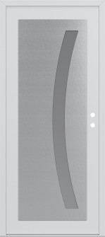 Diamond C4 36" x 80" white/white frosted Glass Panel stainless steel LHI