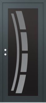 Diamond C12 36" x 80" anthracite/anthracite frosted Glass Panel black RHI