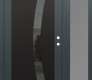 Modern Steel Front Door Diamond C4 50" x 80" anthracite/anthracite mirrored Glass Panel black LHI with Sidelite frosted Glass