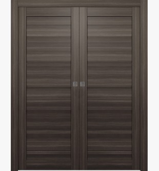 Ermi Gray Oak Double pocket doors