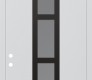 DIAMOND A10 36" X 96" BLACK/WHITE FROSTED GLASS PANEL BLACK LHI WITH TRANSOM FROSTED GLASS