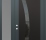 Modern Steel Front Door Diamond C4 48" x 96" anthracite/anthracite mirrored Glass Panel black RHI with Sidelite and Transom frosted Glass