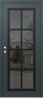 Diamond C16 36" x 80" anthracite/anthracite mirrored Glass Panel black RHI