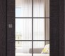 Avanti 10 Lite Clear Vetro Black Apricot Modern Interior Pocket Door by Belldinni