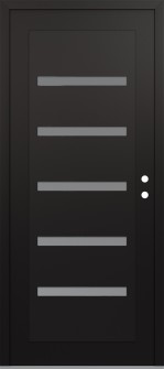 Diamond C7 36" x 80" black/white frosted Glass Panel black LHI