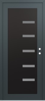 Diamond C8 36" x 80" anthracite/anthracite frosted Glass Panel black LHI