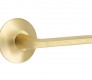 Emtek helios door lever with modern rosette passage right hand satin brass (us4) 5107