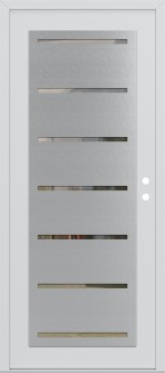 Diamond C11 36" x 80" white/white clear Glass Panel stainless steel LHI