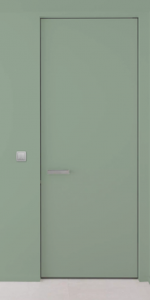 Primed Door Example For Painting In Plain Green