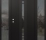 DIAMOND A3 60" X 80" BLACK/BLACK MIRRORED GLASS PANEL BLACK LHI WITH 2 SIDELITES MIRRORED GLASS