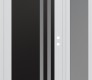 Modern Steel Front Door Diamond C6 48" x 80" white/white frosted Glass Panel black LHI with Sidelite frosted Glass