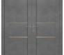 Avon 07 3H Gold Dark Urban Modern Interior Double Swing Doors by Belldinni