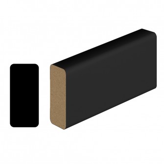 BASE MOLDING TYPE 1 X 1/2" BLACK MATTE 96"