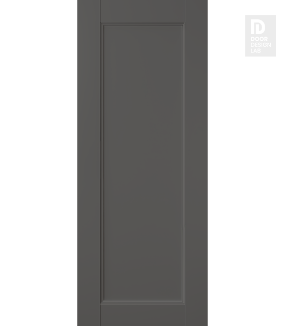 Modern Interior DOOR SLAB OXFORD UNO 07 GRAY MATTE 18" X 80" X 1 3/4"