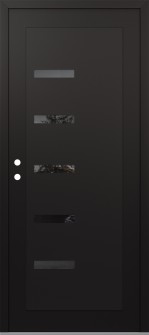 Diamond C8 36" x 80" black/black mirrored Glass Panel black RHI