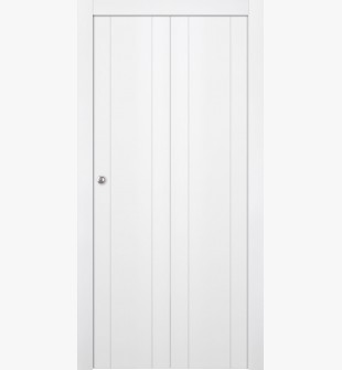 Optima 2U Snow White Bi-folding doors