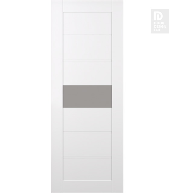 DOOR SLAB EDNA VETRO SNOW WHITE 24" X 84" X 1 3/4" FROSTED GLASS