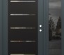 Modern Steel Front Door Diamond C11 52" x 80" anthracite/anthracite clear Glass Panel black LHI with Sidelite mirrored Glass